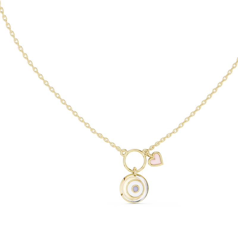 Swirl Motif Polished Pendant with Lab-Grown Diamonds