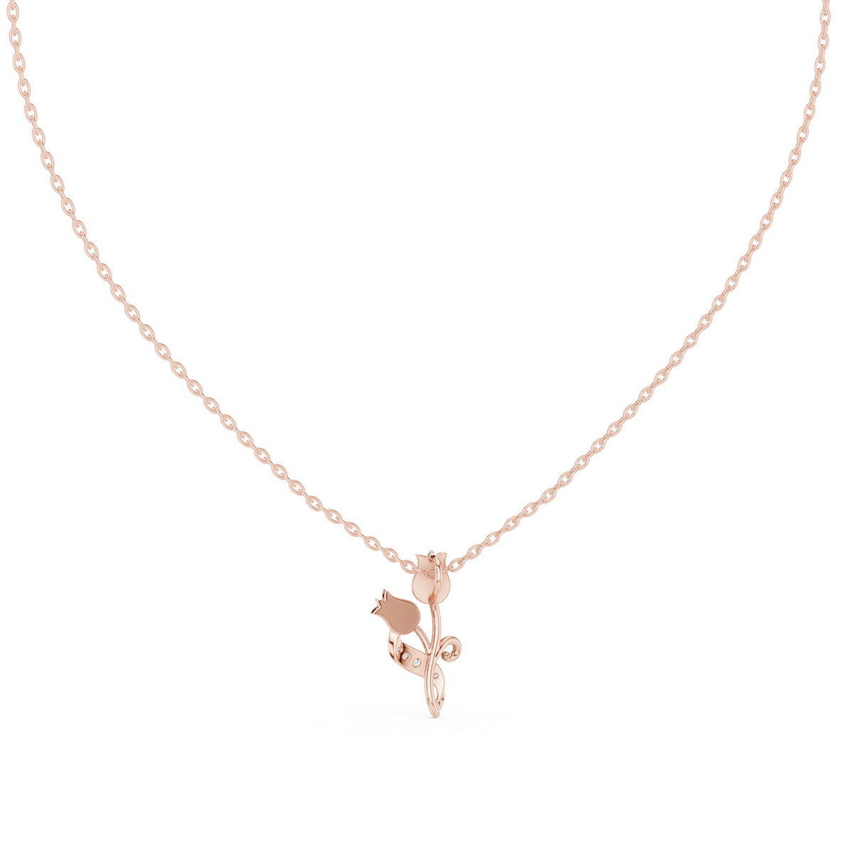 Blue Enamel Evil-Eye Diamond Pendant with Lab-Grown Diamonds - Rose Gold - view 4