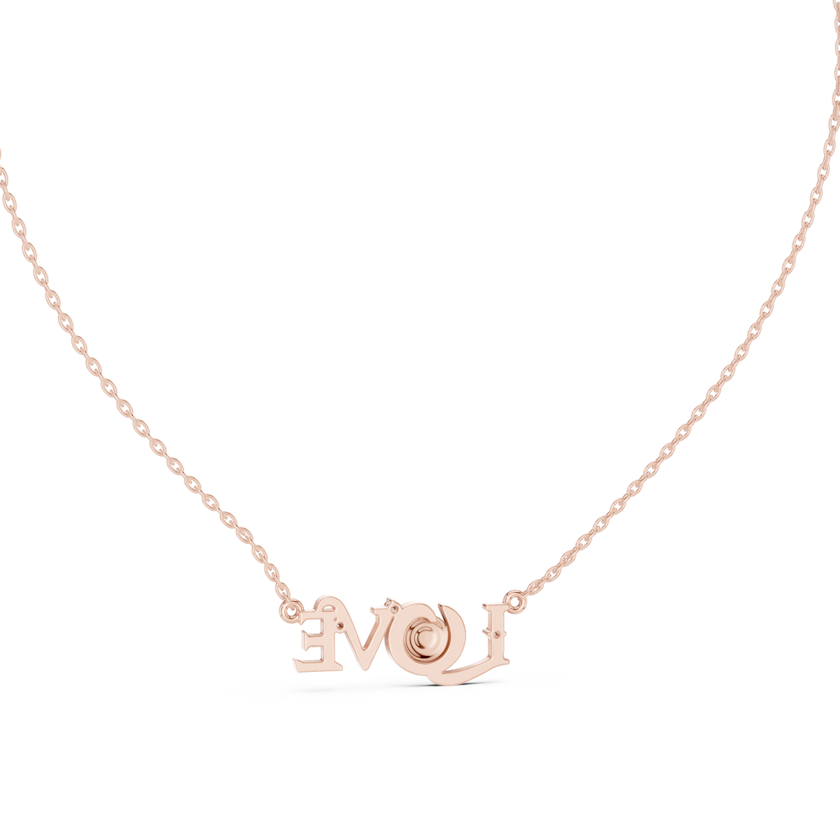 Botanical Leaf Diamond Pendant with Lab-Grown Diamonds - Rose Gold - view 4