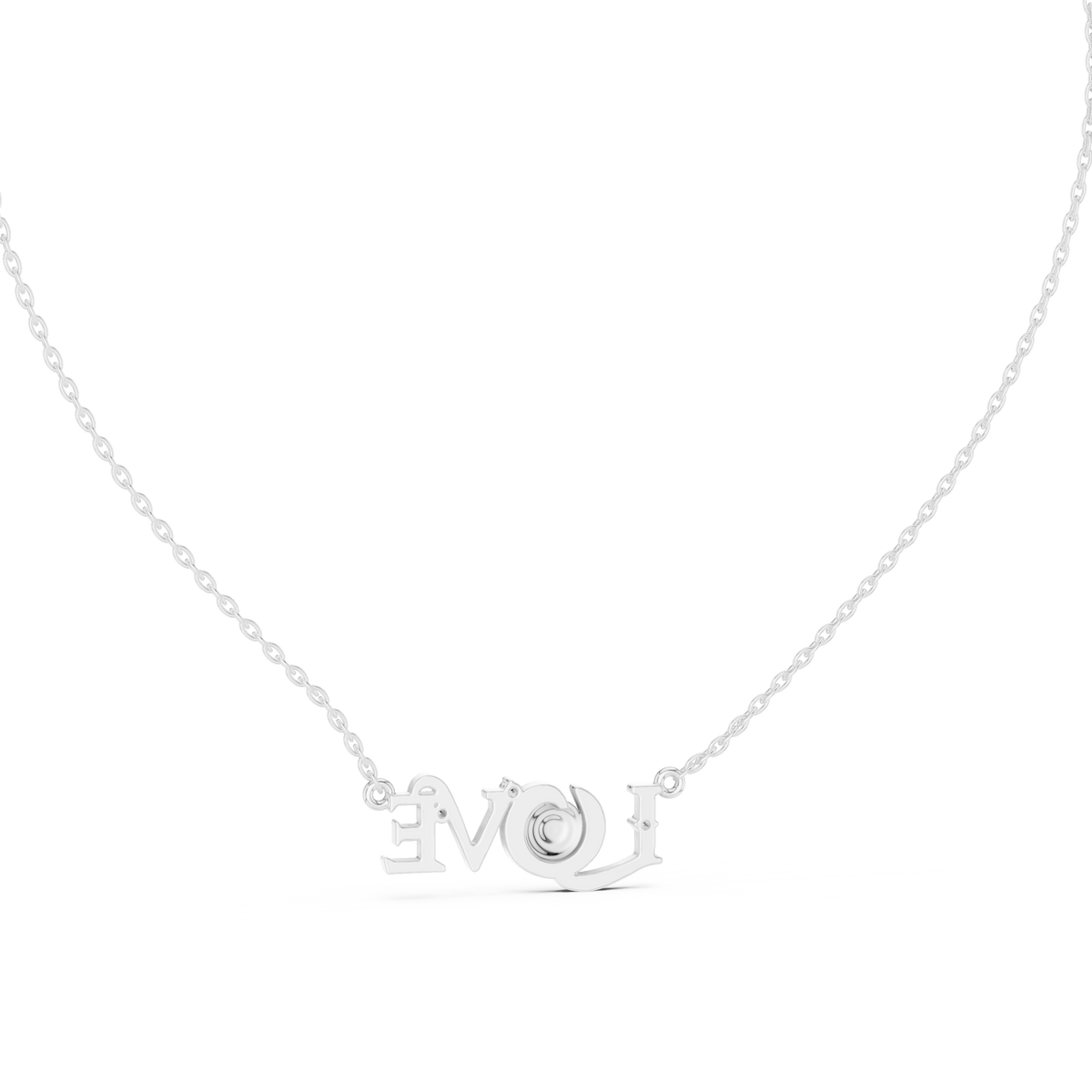 Botanical Leaf Diamond Pendant with Lab-Grown Diamonds - White Gold - view 4