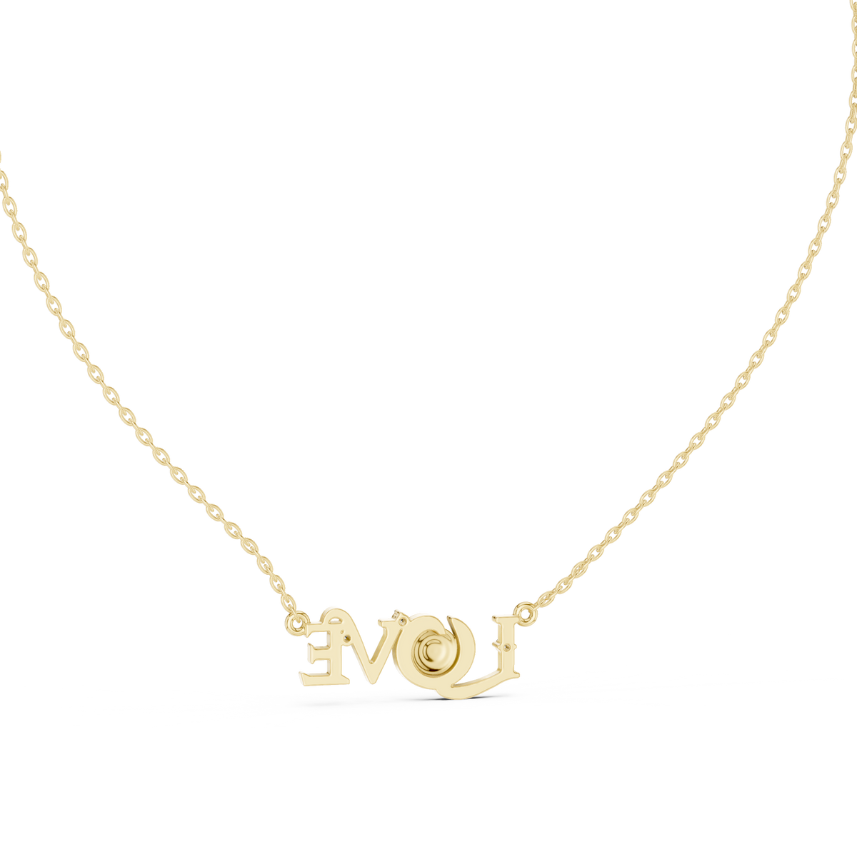 Botanical Leaf Diamond Pendant with Lab-Grown Diamonds - Yellow Gold - view 4