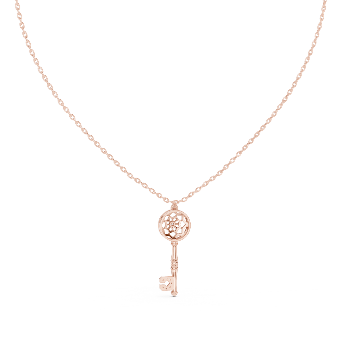 Diamond LOVE Script Pendant with Lab-Grown Diamonds - Rose Gold - view 4