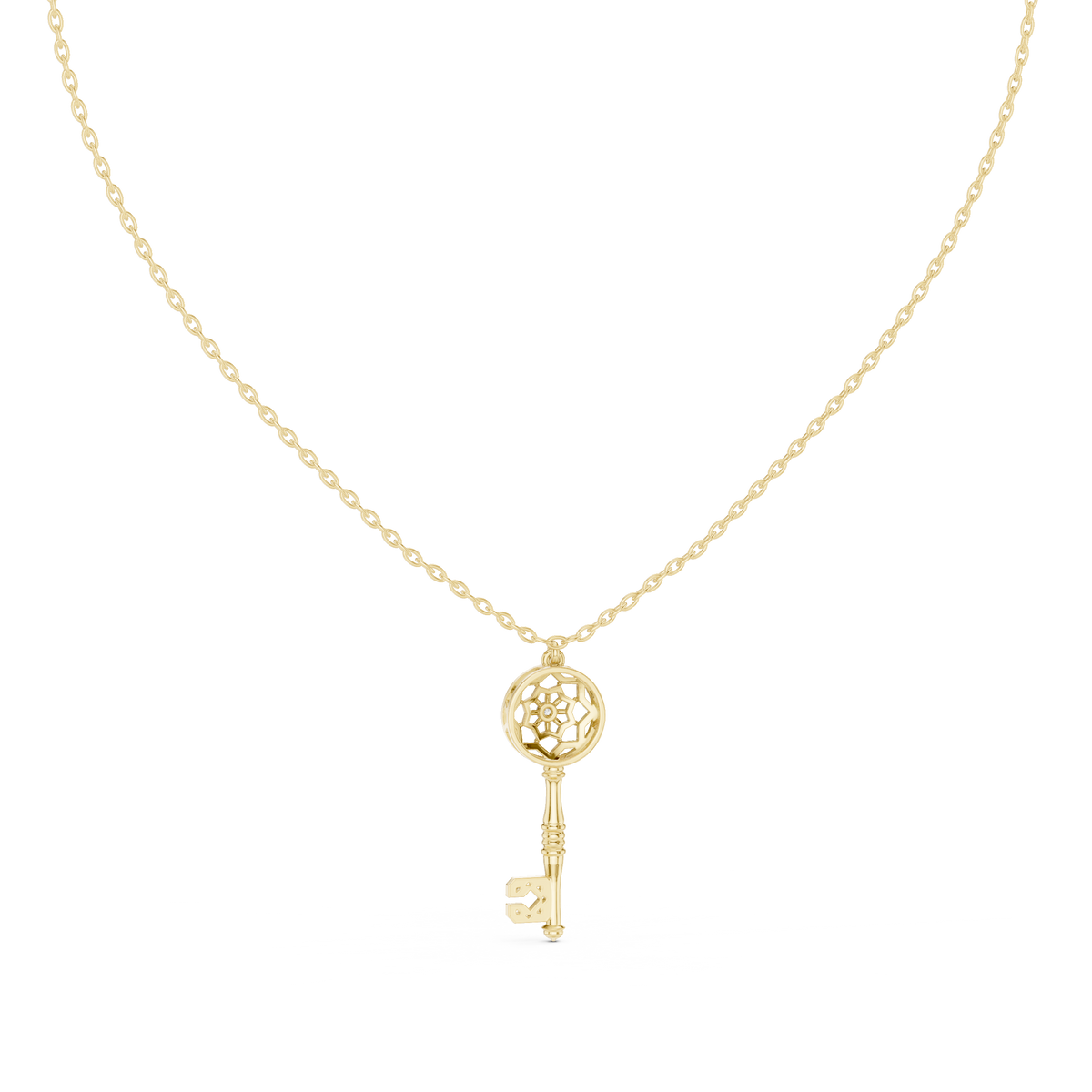 Diamond LOVE Script Pendant with Lab-Grown Diamonds - Yellow Gold - view 4