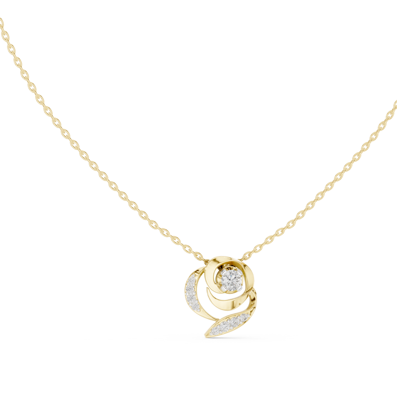 Vintage Key Diamond Pendant with Lab-Grown Diamonds