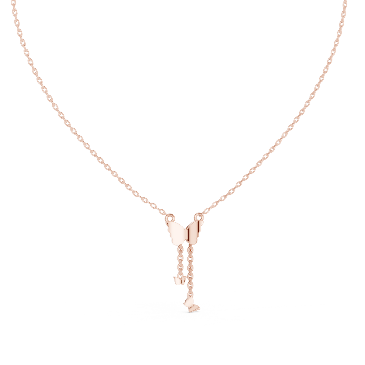 Diamond Fringe Bar Pendant with Lab-Grown Diamonds - Rose Gold - view 4