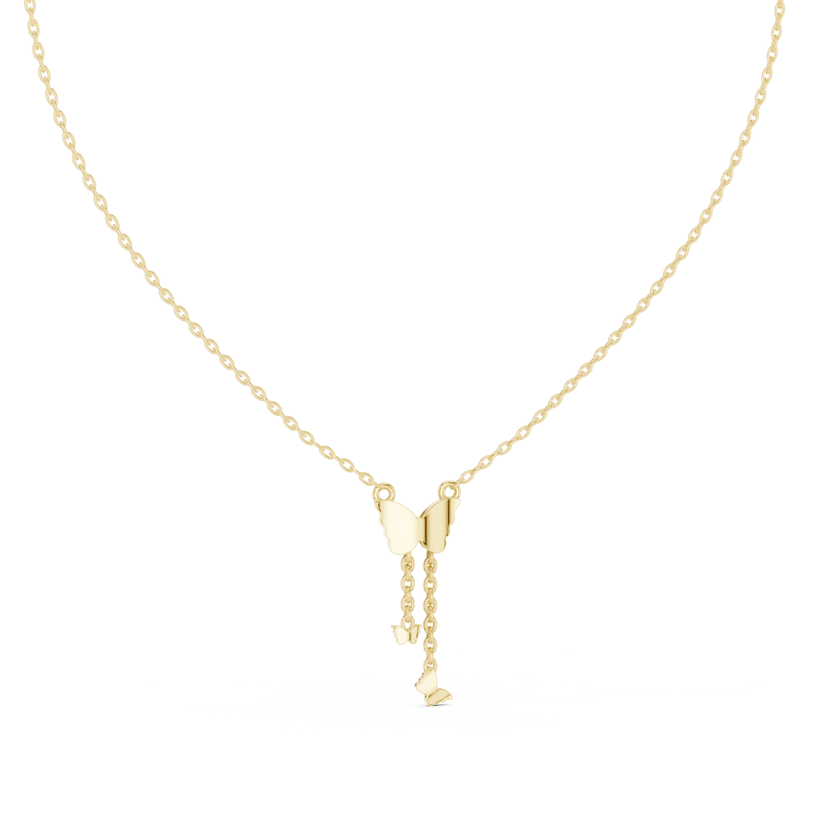 Diamond Fringe Bar Pendant with Lab-Grown Diamonds - Yellow Gold - view 4