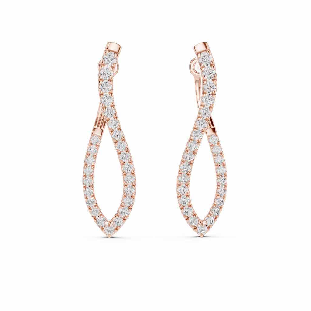 Sculpted Wave Diamond Ear Climbers with Lab-Grown Diamonds