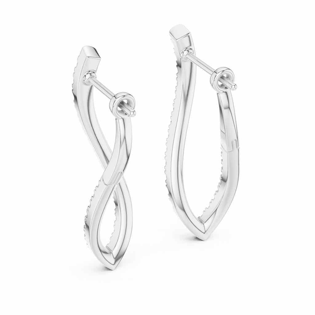 Sculpted Wave Diamond Ear Climbers with Lab-Grown Diamonds