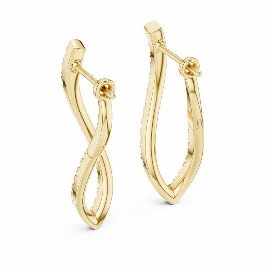 Sculpted Wave Diamond Ear Climbers with Lab-Grown Diamonds