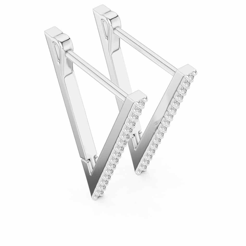 Linear Diamond Ear Climbers with Lab-Grown Diamonds