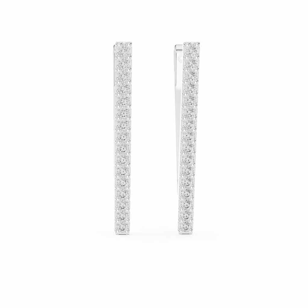 Linear Diamond Ear Climbers with Lab-Grown Diamonds