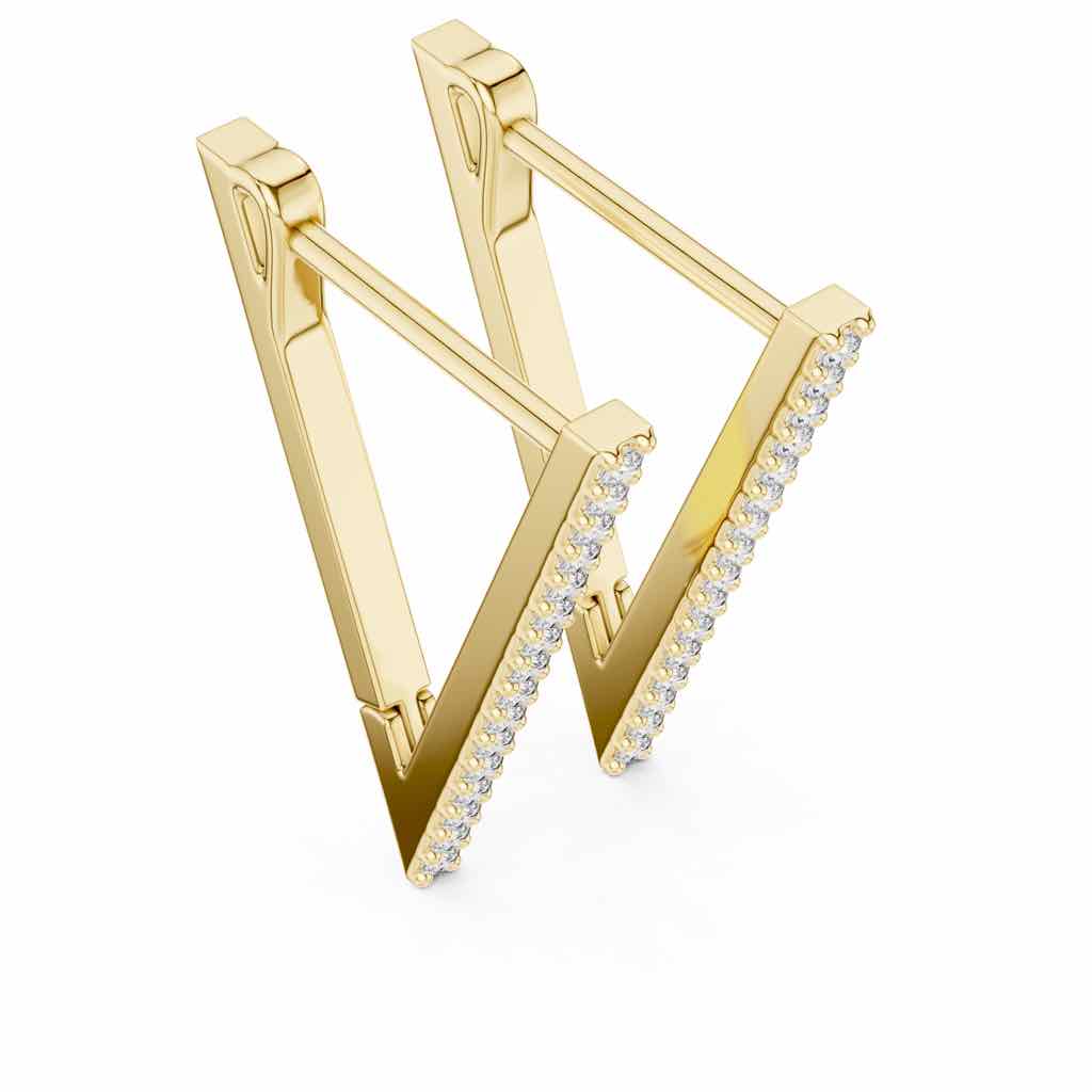 Linear Diamond Ear Climbers with Lab-Grown Diamonds