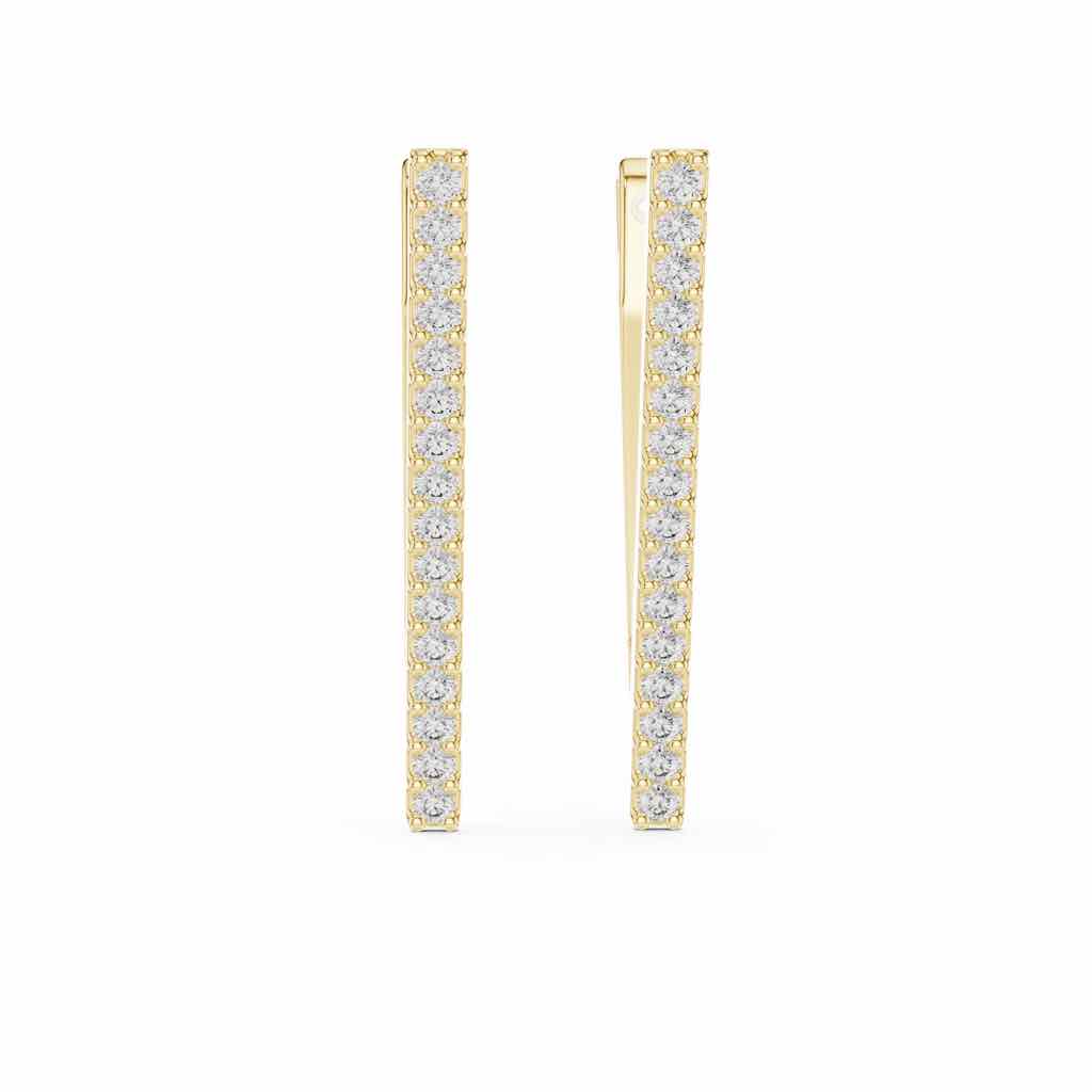 Linear Diamond Ear Climbers with Lab-Grown Diamonds