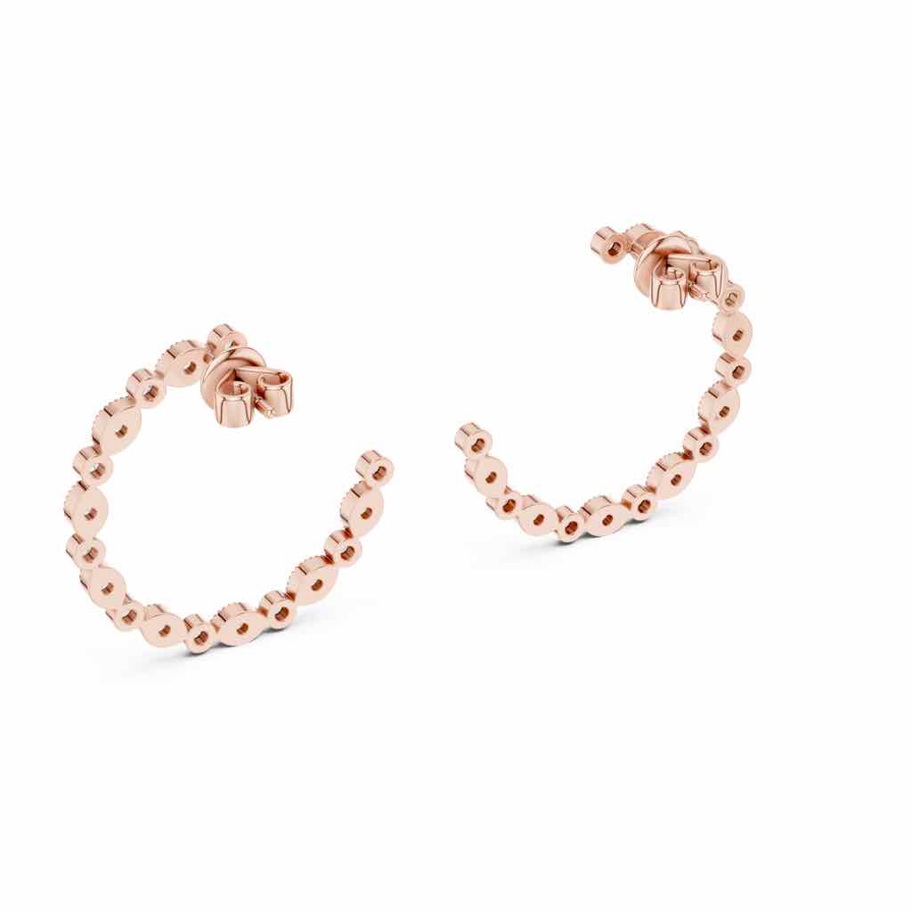 Open-Circle Diamond Ear Jackets with Lab-Grown Diamonds