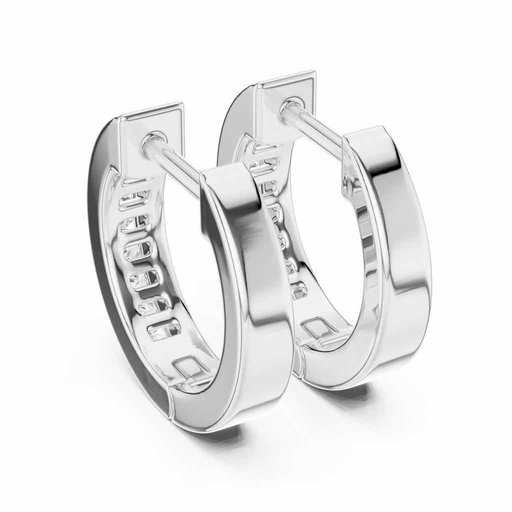 Channel-Set Diamond Huggie Hoops with Lab-Grown Diamonds