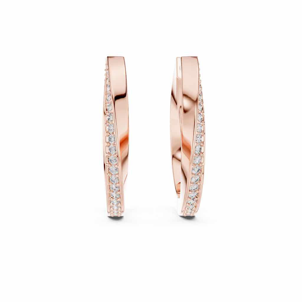 Inside-Out Pavé Diamond Hoop Earrings with Lab-Grown Diamonds