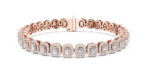 Radiant-Cut Pavé Diamond Bracelet with Lab-Grown Diamonds