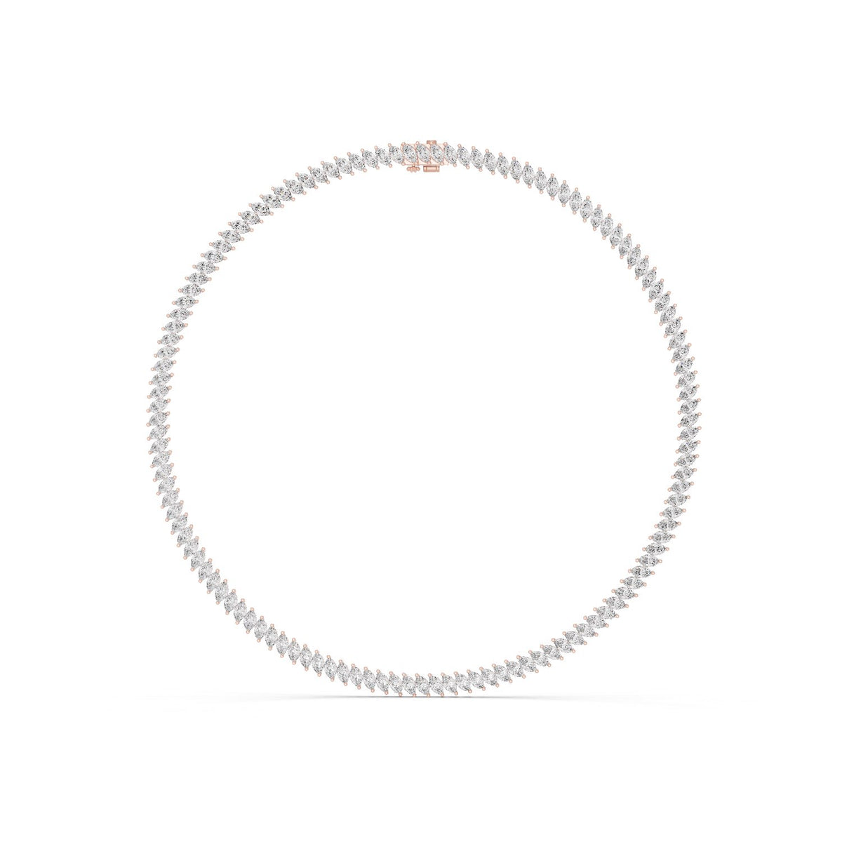 Marquise Diamond Riviera Necklace with lab-grown diamonds – Yameee GNK-0019