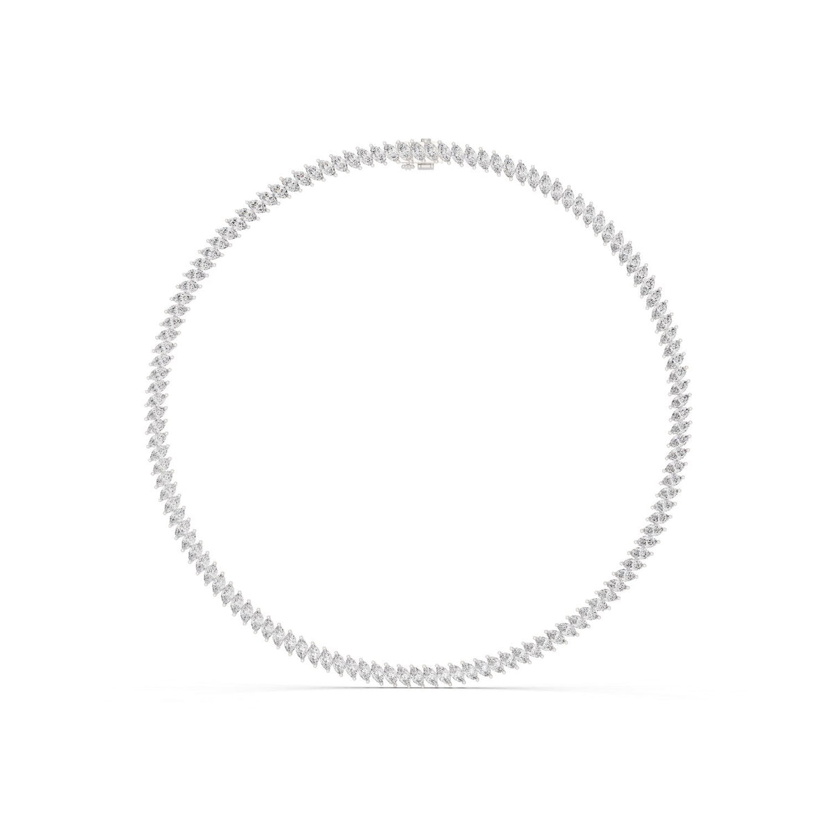 Marquise Diamond Riviera Necklace with lab-grown diamonds – Yameee GNK-0019