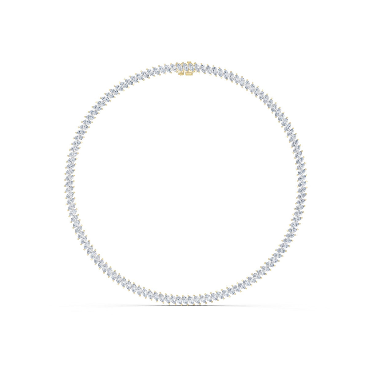 Marquise Diamond Riviera Necklace with lab-grown diamonds – Yameee GNK-0019