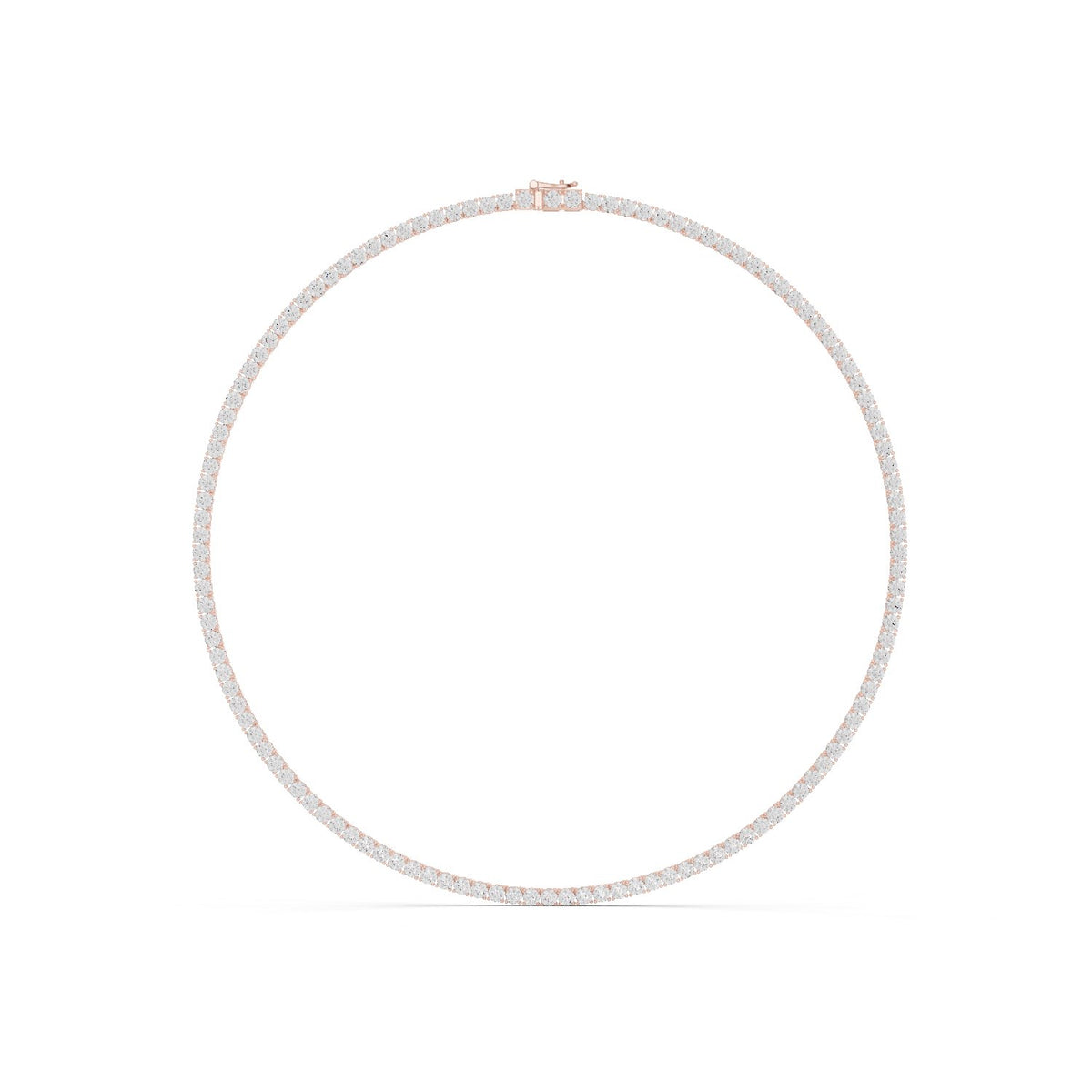 Four-Millimetre Round Diamond Riviera Necklace with lab-grown diamonds – Yameee GNK-0043