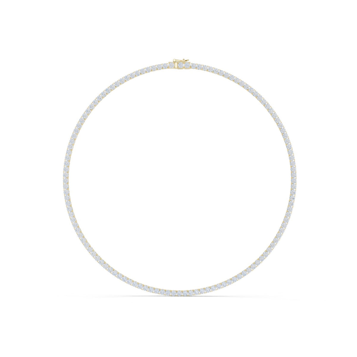 Four-Millimetre Round Diamond Riviera Necklace with lab-grown diamonds – Yameee GNK-0043