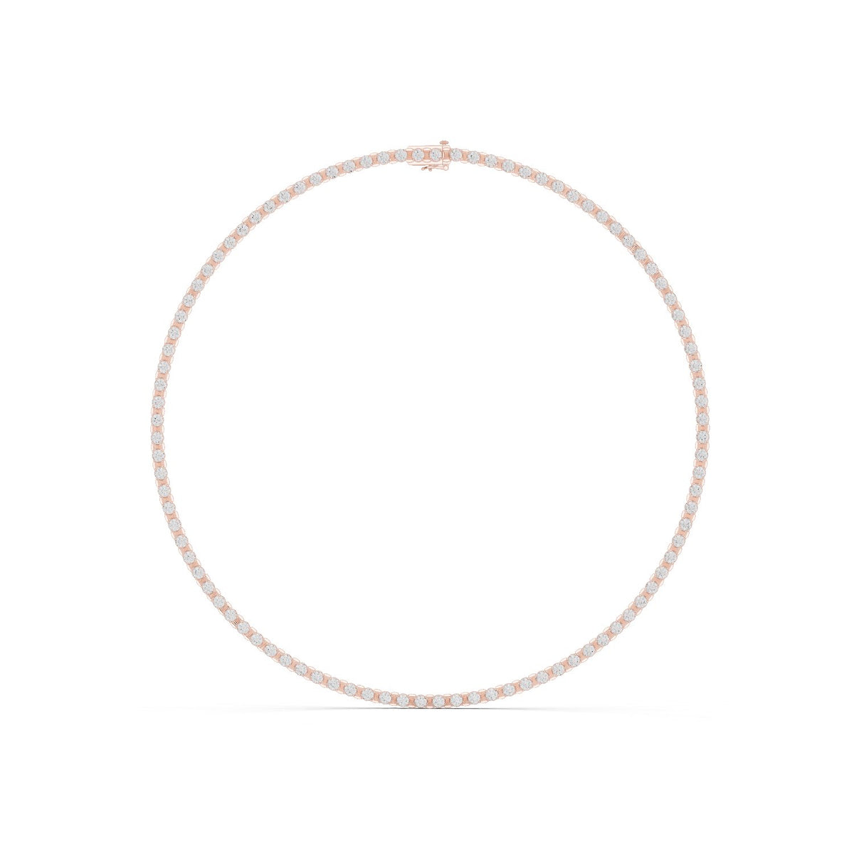 Classic Round Diamond Riviera Necklace with lab-grown diamonds – Yameee GNK-0045