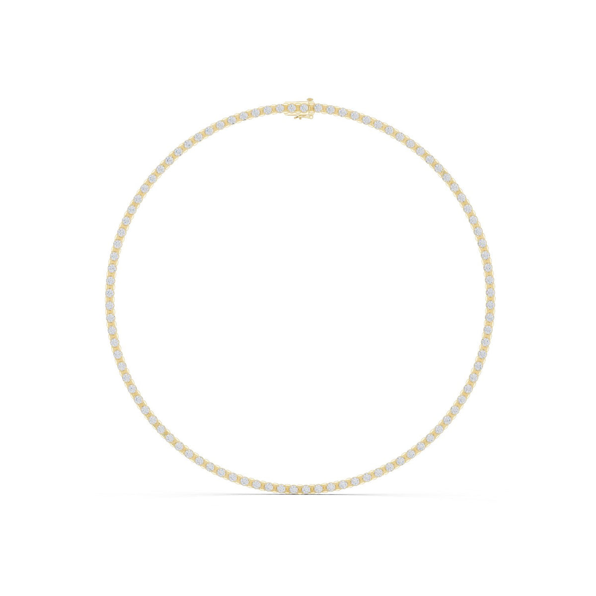 Classic Round Diamond Riviera Necklace with lab-grown diamonds – Yameee GNK-0045