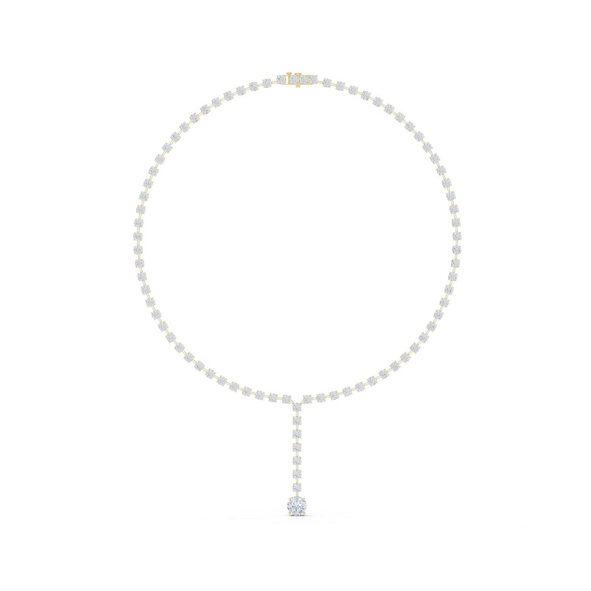 Graduated Round Diamond Centre Necklace with lab-grown diamonds – Yameee GNK-0046