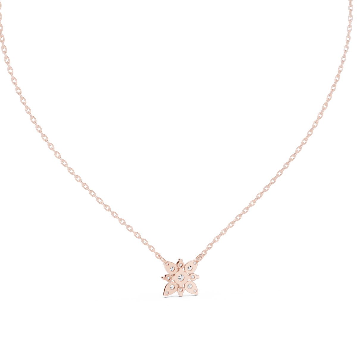 Celestial Starburst Diamond Pendant with Lab-Grown Diamonds - Rose Gold - view 4