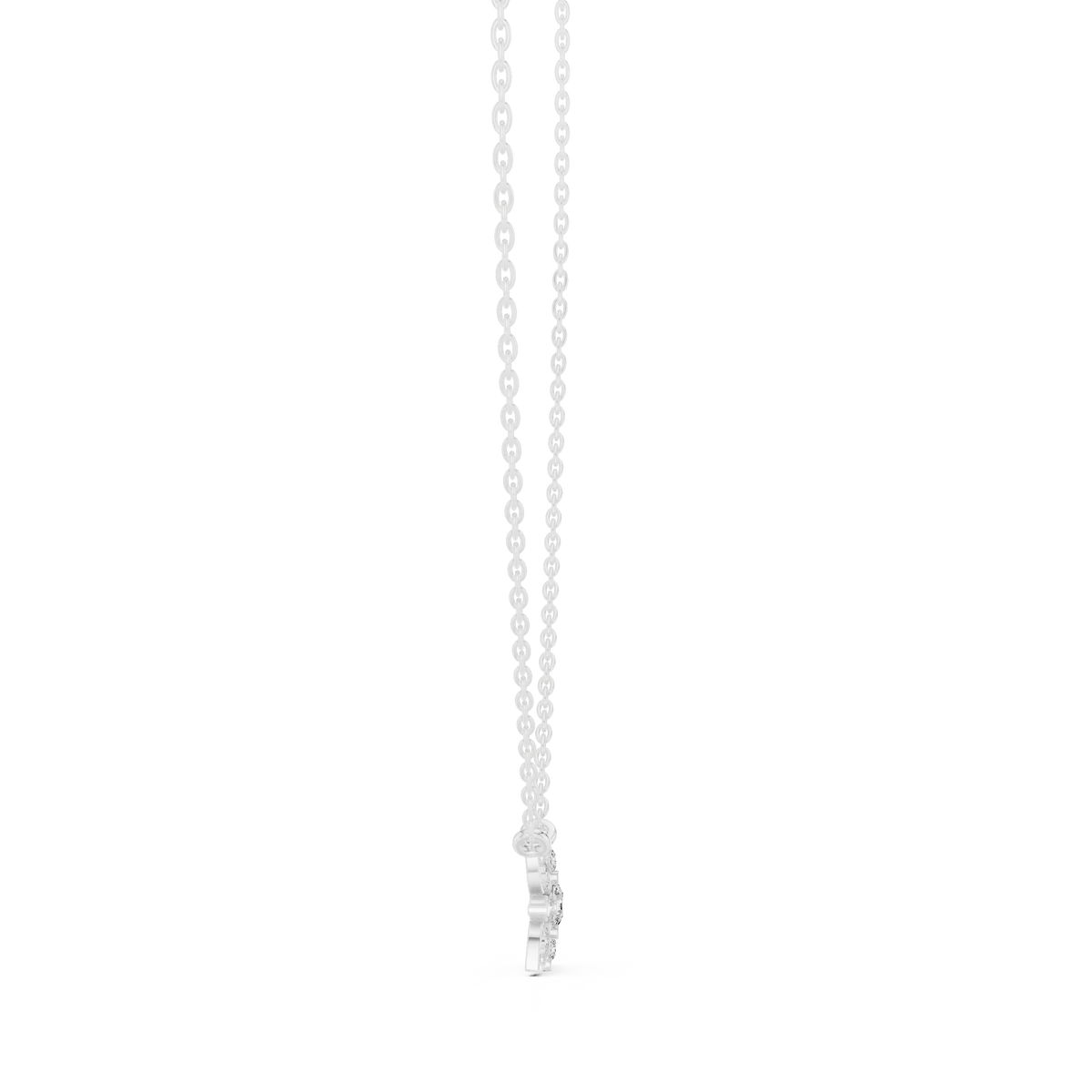 Celestial Starburst Diamond Pendant with Lab-Grown Diamonds - White Gold - view 3