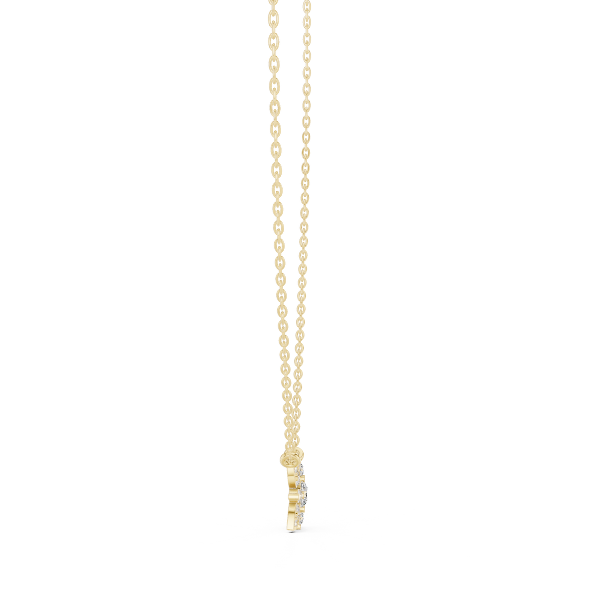 Celestial Starburst Diamond Pendant with Lab-Grown Diamonds - Yellow Gold - view 3